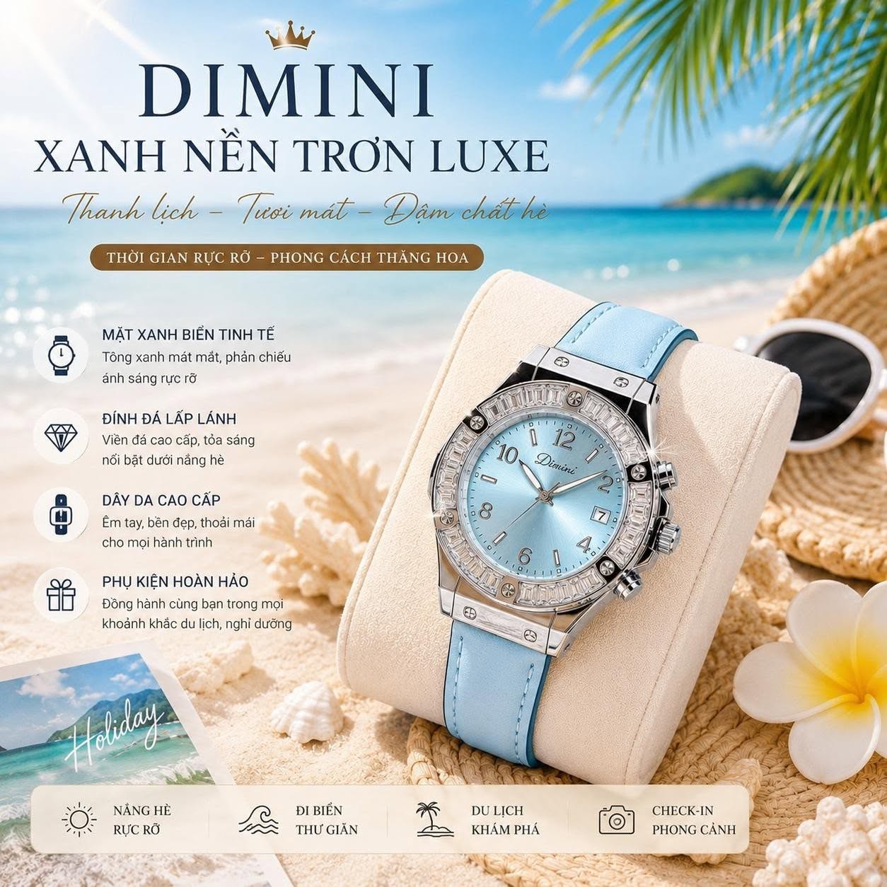 Dimini Xanh Nền Trơn Luxe
