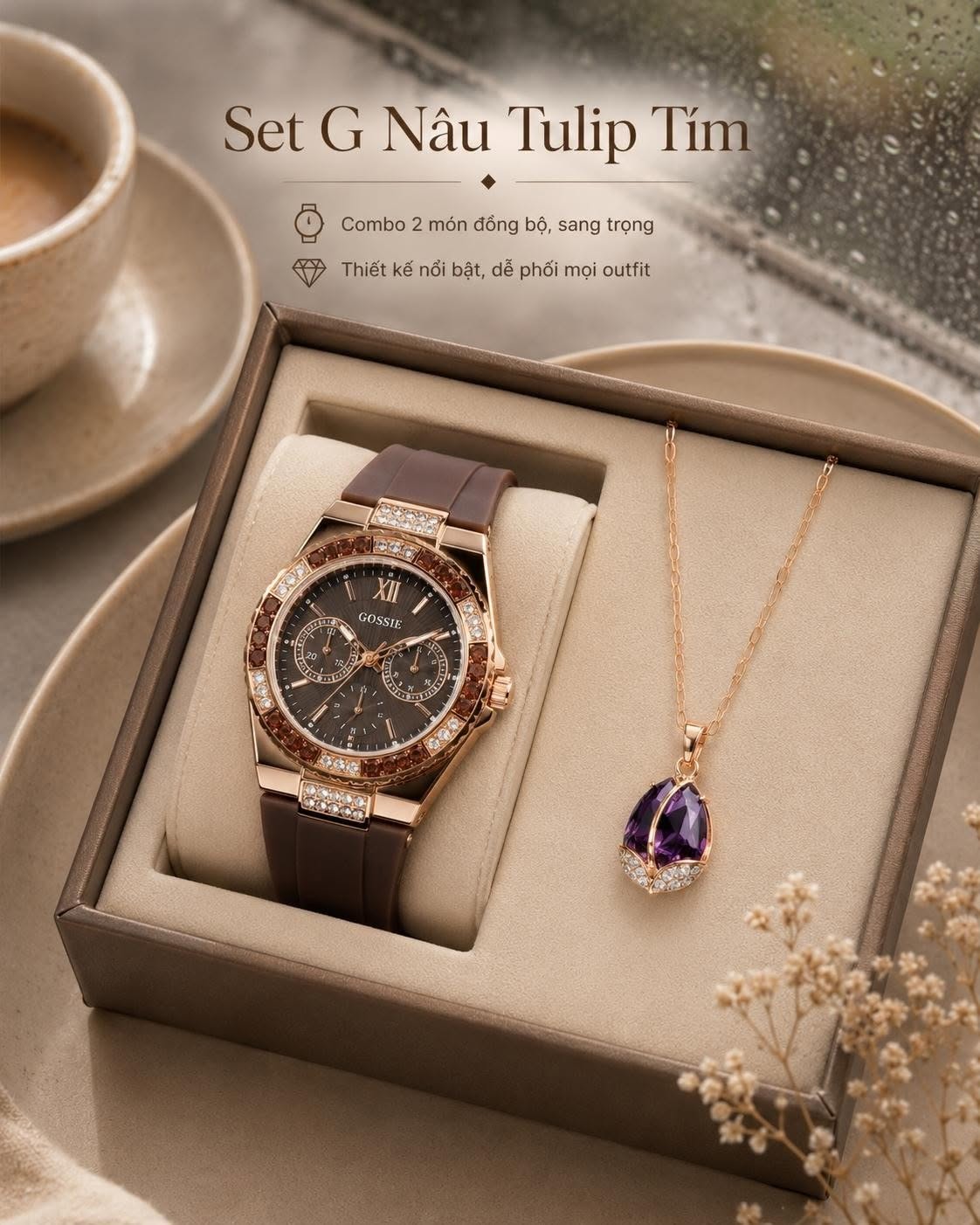 Set G Nâu Tulip Tím - ảnh 4