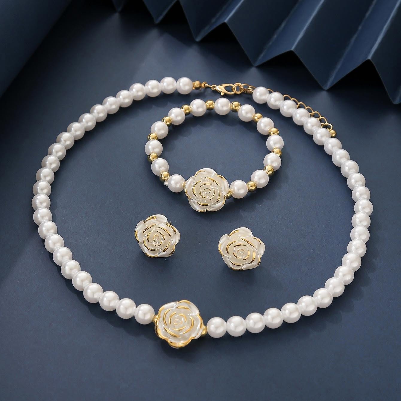 Set Trang Sức Ngọc Trai Hoa Trà - ảnh 2