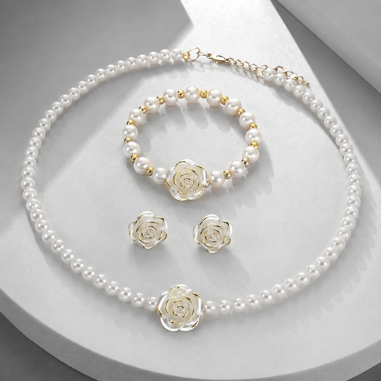 Set Trang Sức Ngọc Trai Hoa Trà - ảnh 3