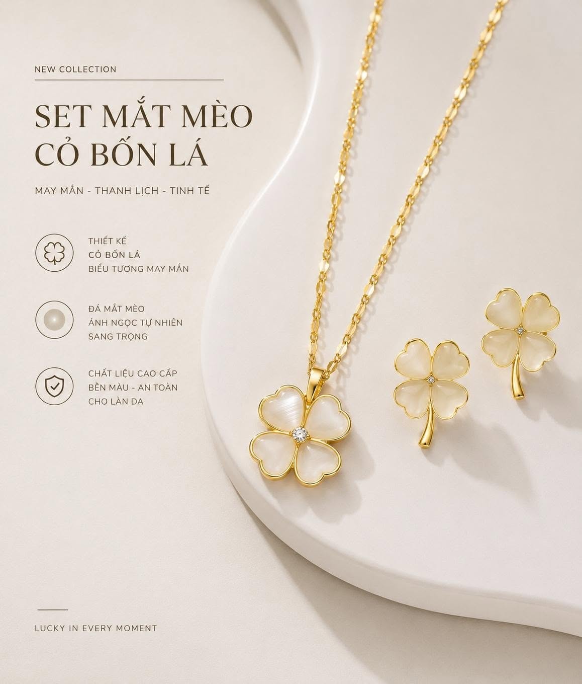 Set Mắt Mèo Cỏ Bốn Lá