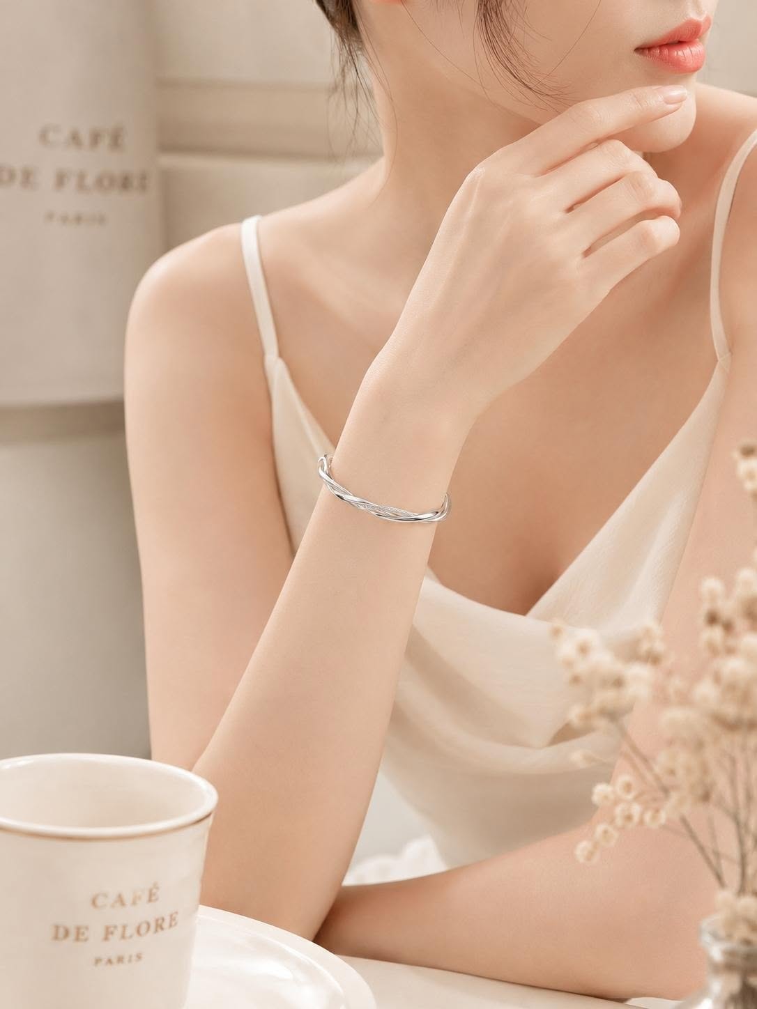 Vòng Tay Mạ Bạc Möbius Xoắn - ảnh 4